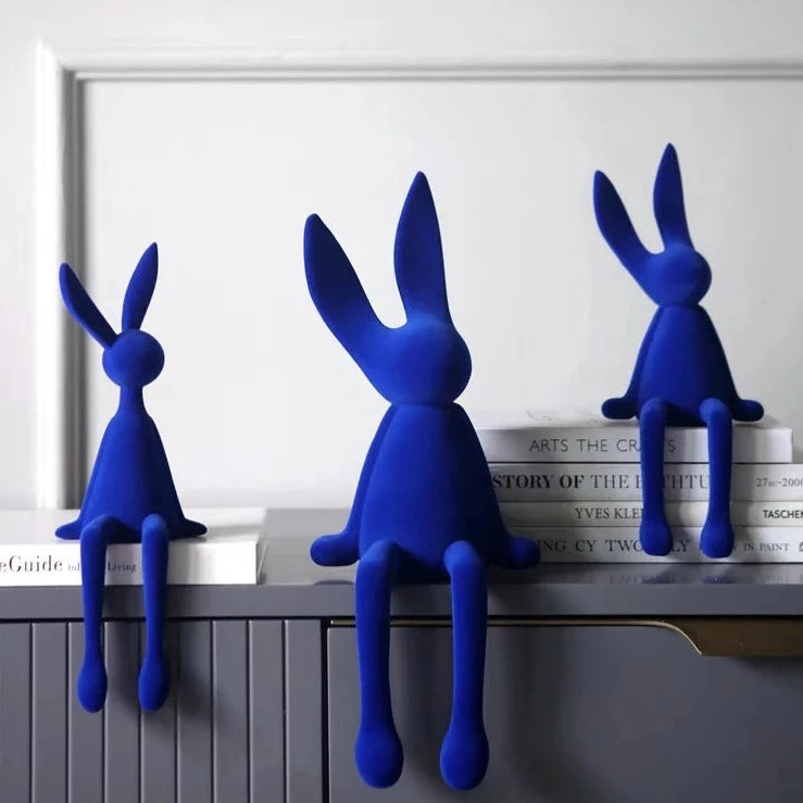 Nordic Abstract Rabbit Sculptures – Unique Resin Art for Home and Office Decor 1