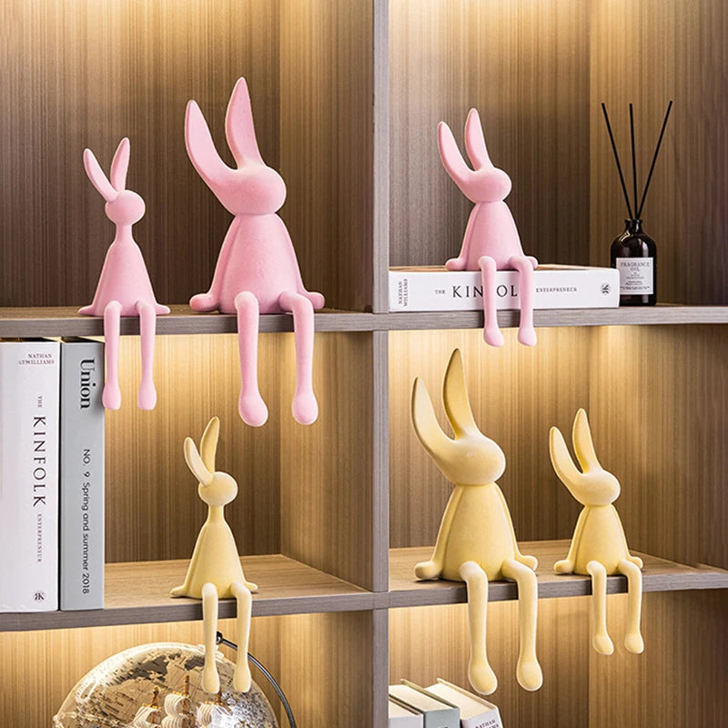 Nordic Abstract Rabbit Sculptures – Unique Resin Art for Home and Office Decor 2