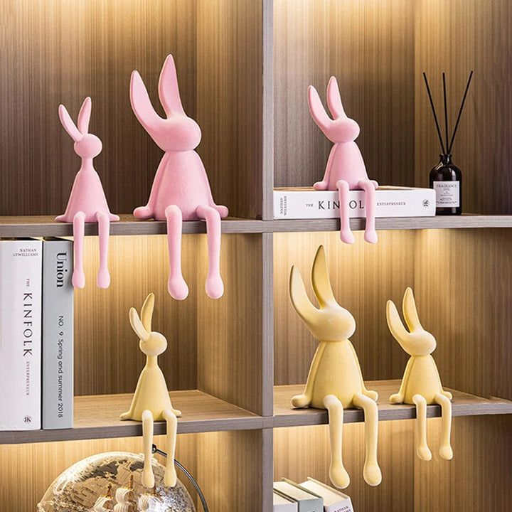 Nordic Abstract Rabbit Sculptures – Unique Resin Art for Home and Office Decor 2