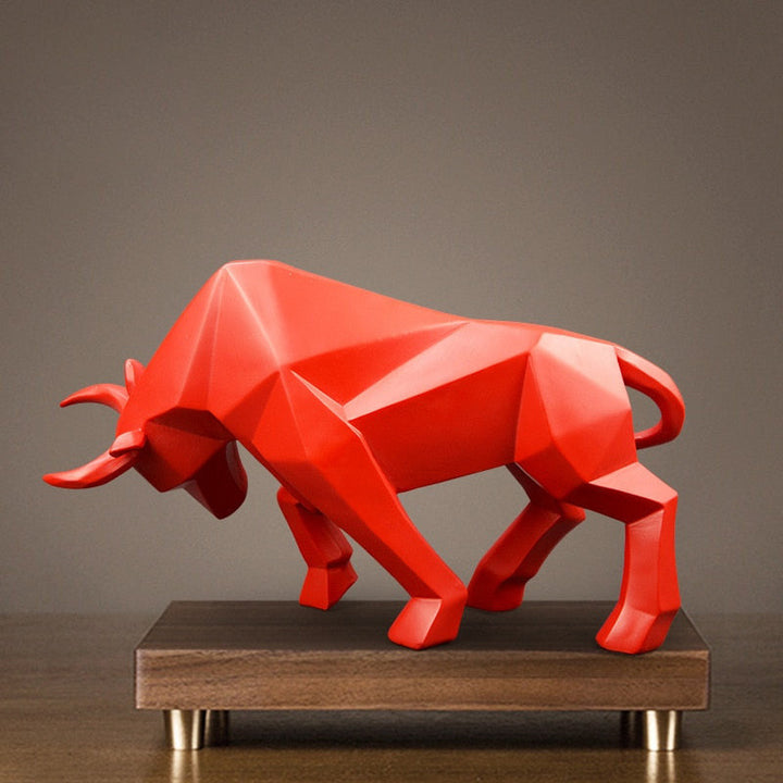 Nordic Bull Sculpture in High-Quality Resin – 12.6 Inch Decorative Art Piece 0
