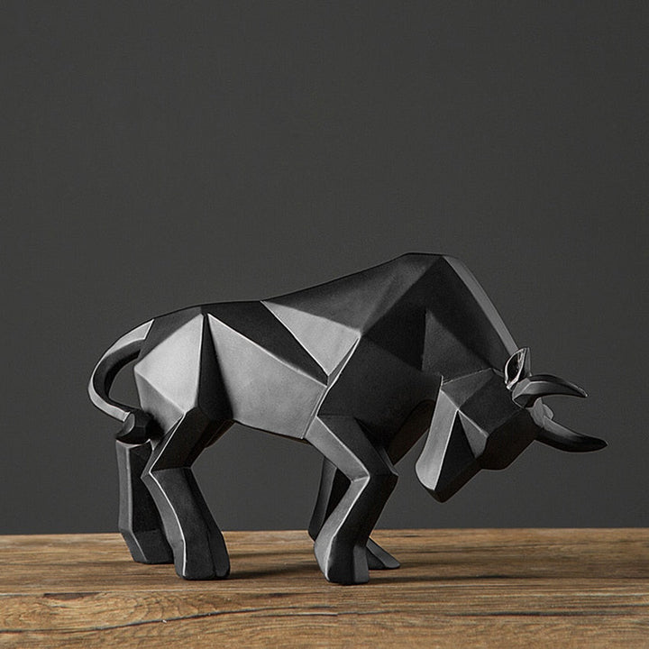Nordic Bull Sculpture in High-Quality Resin – 12.6 Inch Decorative Art Piece 1