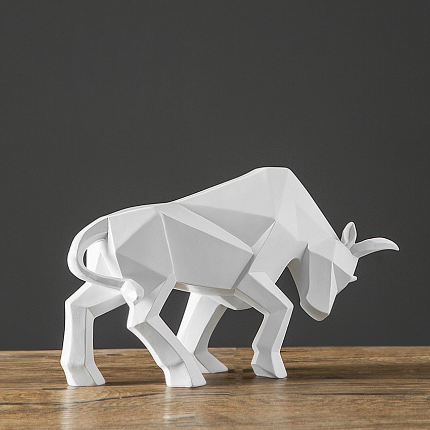 Nordic Bull Sculpture in High-Quality Resin – 12.6 Inch Decorative Art Piece 2