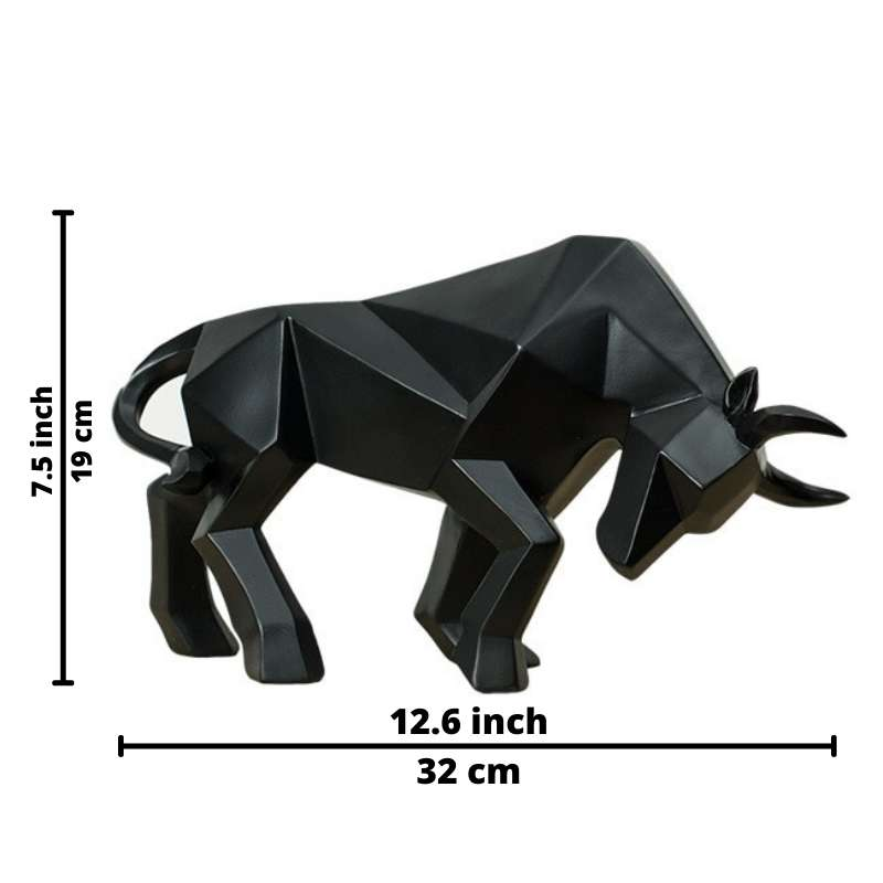 Nordic Bull Sculpture in High-Quality Resin – 12.6 Inch Decorative Art Piece 4