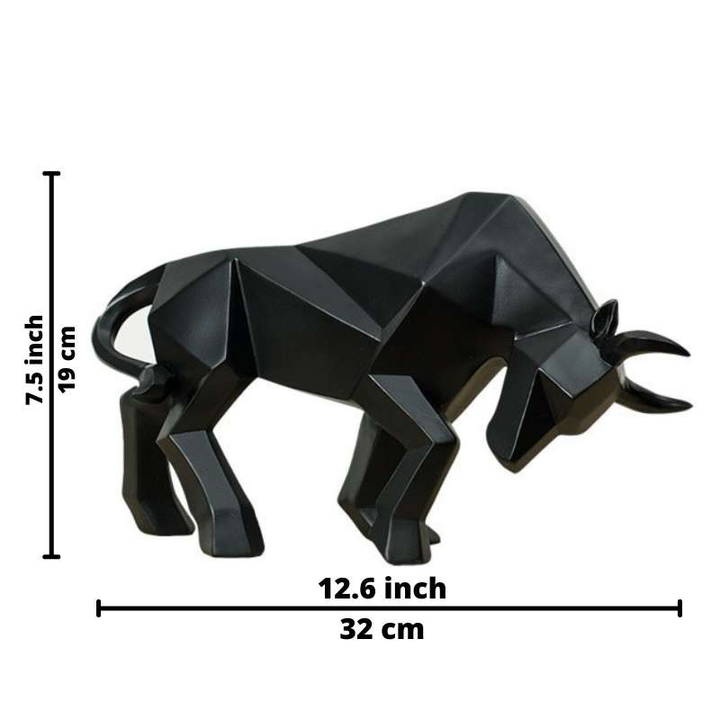 Nordic Bull Sculpture in High-Quality Resin – 12.6 Inch Decorative Art Piece 4
