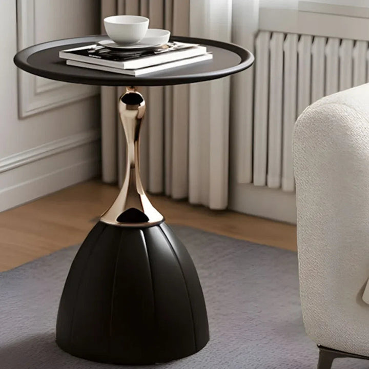 Nordic Lotus Side Table – Scandinavian Minimalist Design with Storage Rack 5