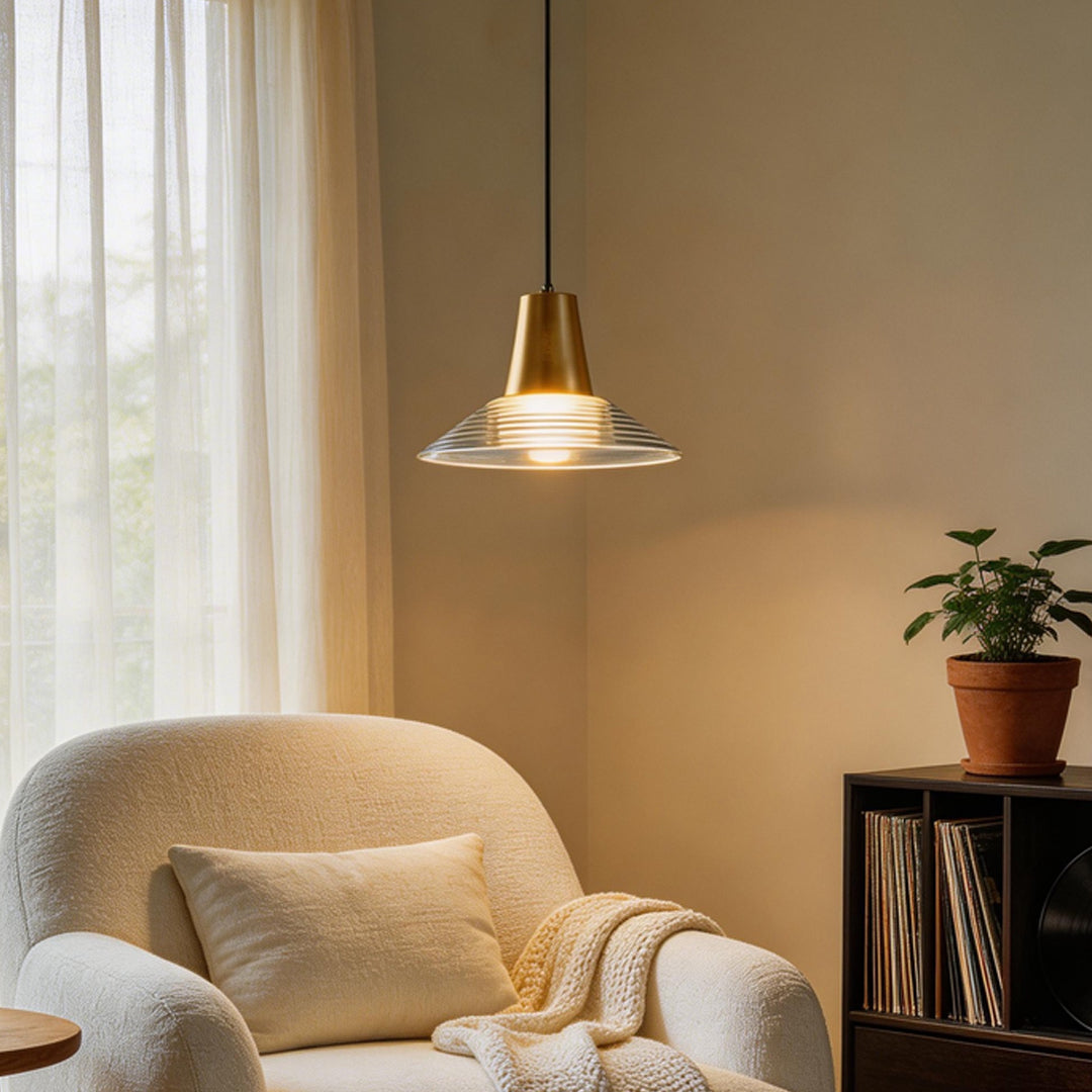 Nordic Minimalist Glass Pendant Light with Adjustable Cord – 5W Warm White LED Kitchen Hanging Light 2