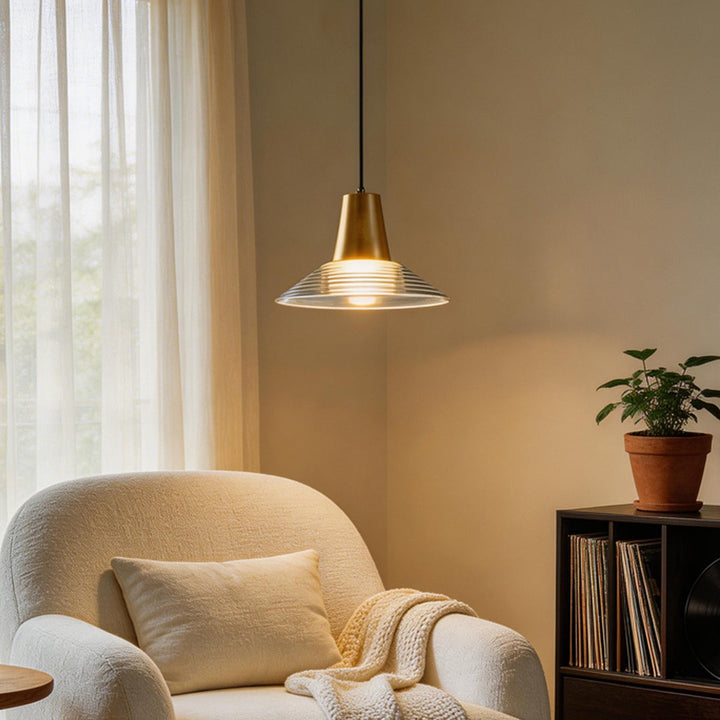 Nordic Minimalist Glass Pendant Light with Adjustable Cord – 5W Warm White LED Kitchen Hanging Light 2