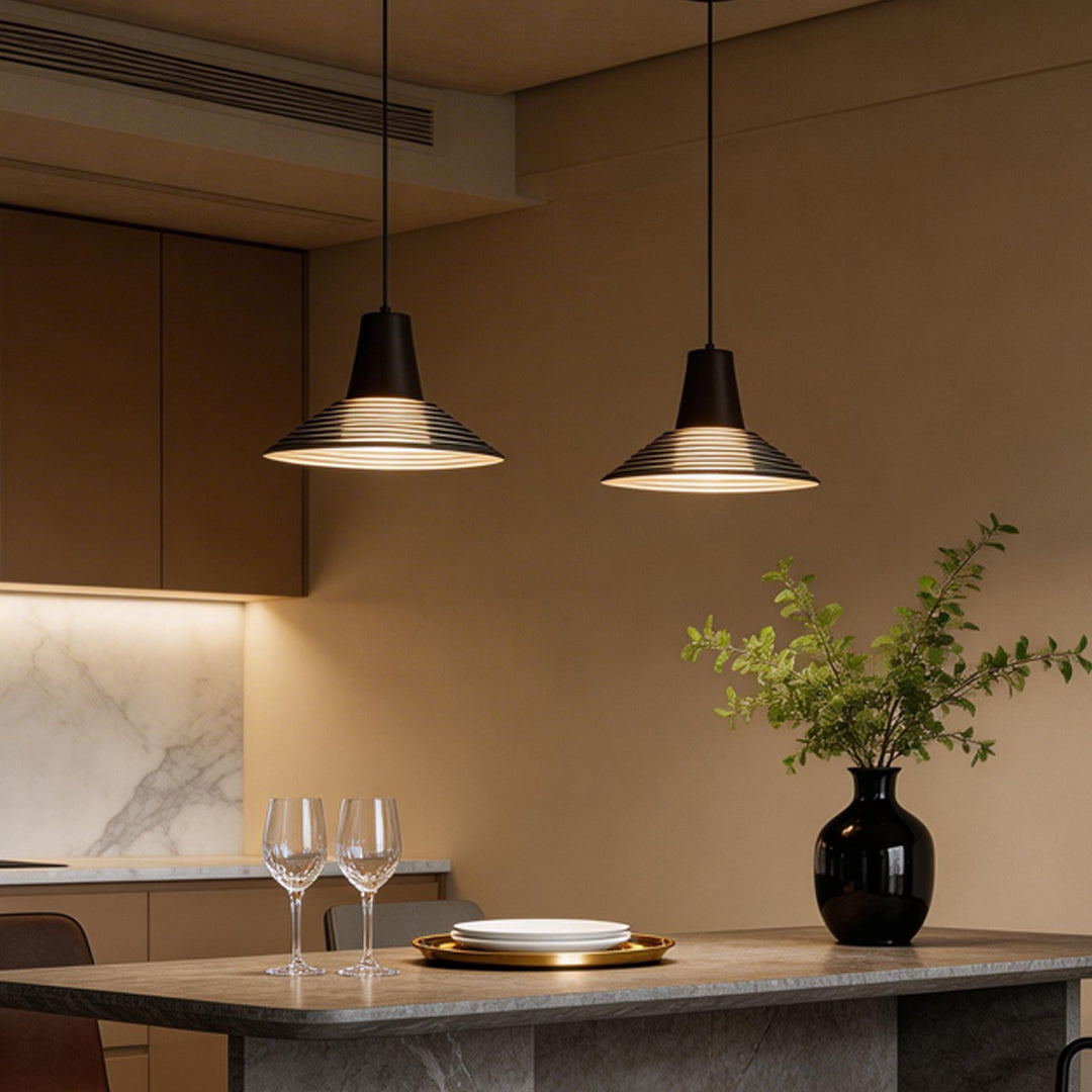 Nordic Minimalist Glass Pendant Light with Adjustable Cord – 5W Warm White LED Kitchen Hanging Light 4
