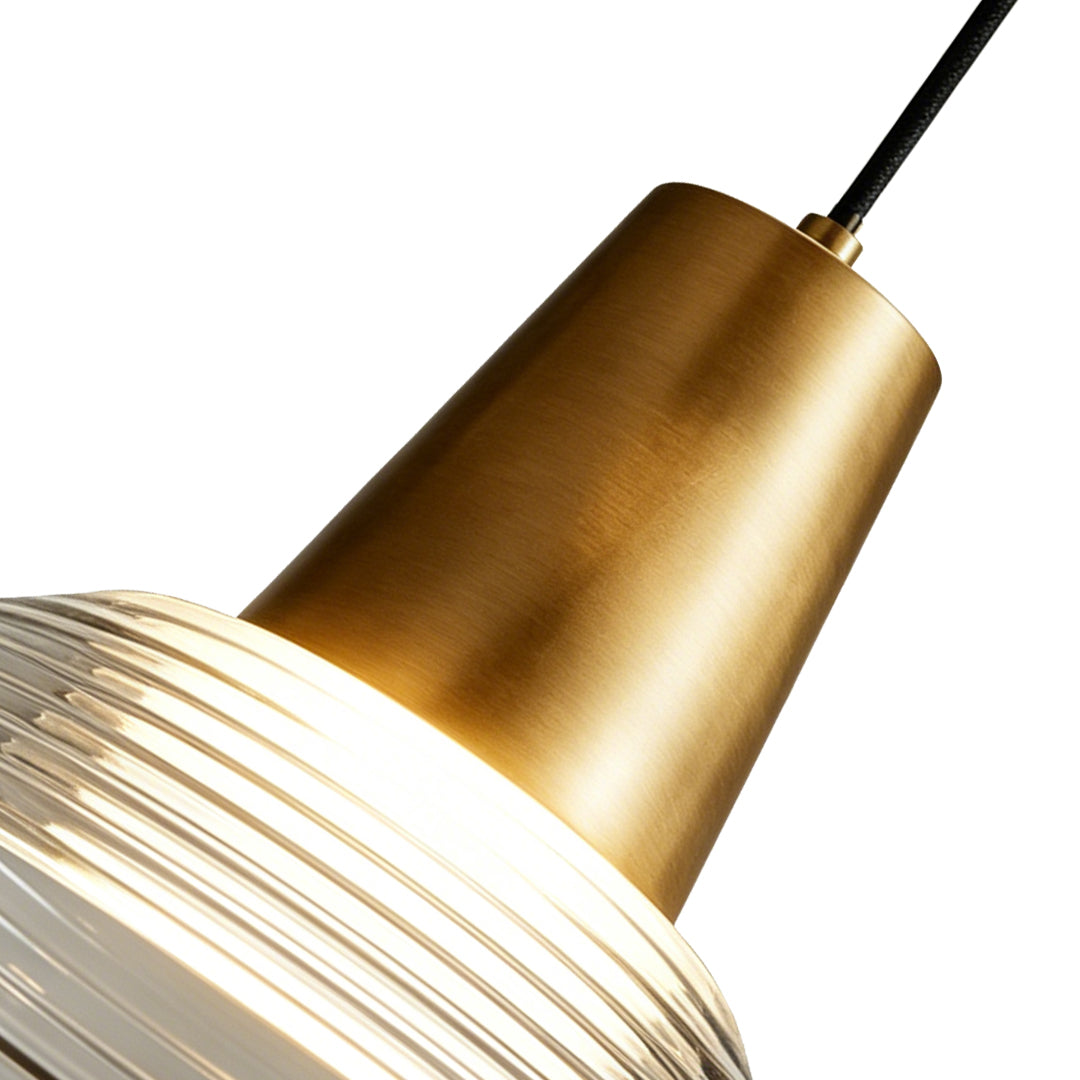 Nordic Minimalist Glass Pendant Light with Adjustable Cord – 5W Warm White LED Kitchen Hanging Light 5