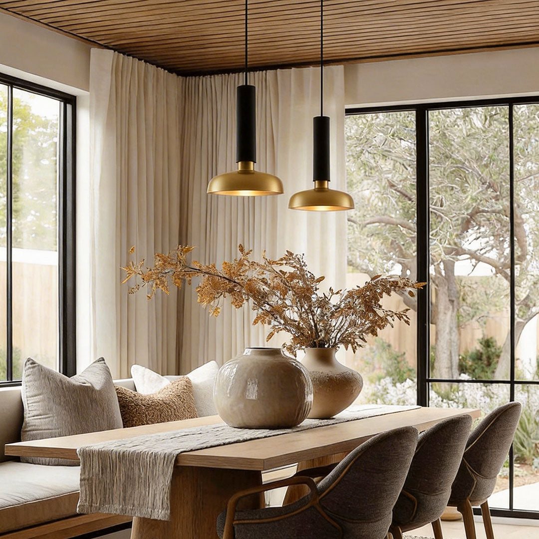 Nordic Minimalist Pendant Light – Adjustable 12W LED Hanging Light with Wood-Tone Finish for Kitchen and Dining Areas 2
