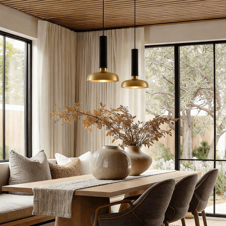 Nordic Minimalist Pendant Light – Adjustable 12W LED Hanging Light with Wood-Tone Finish for Kitchen and Dining Areas 2