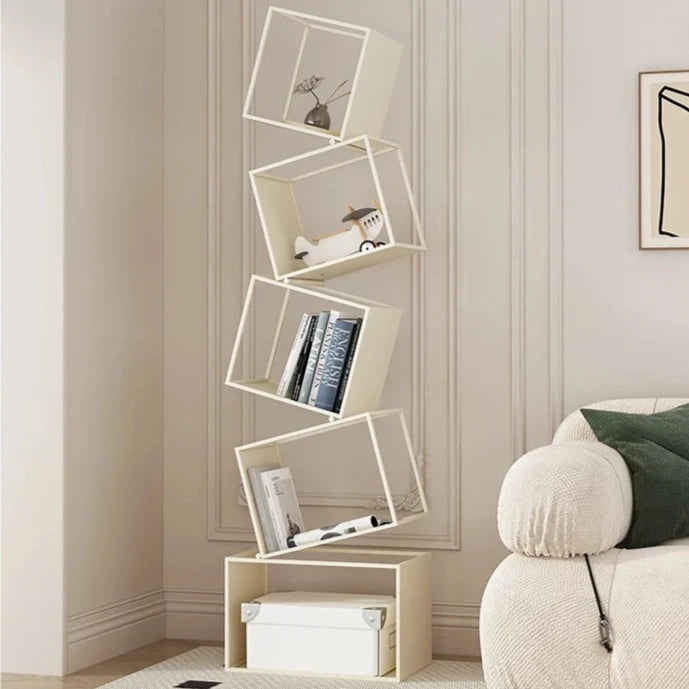 Nordic Style Metal Bookshelf – 72.8 Inch Tall Elegant Storage Solution for Home and Office 4