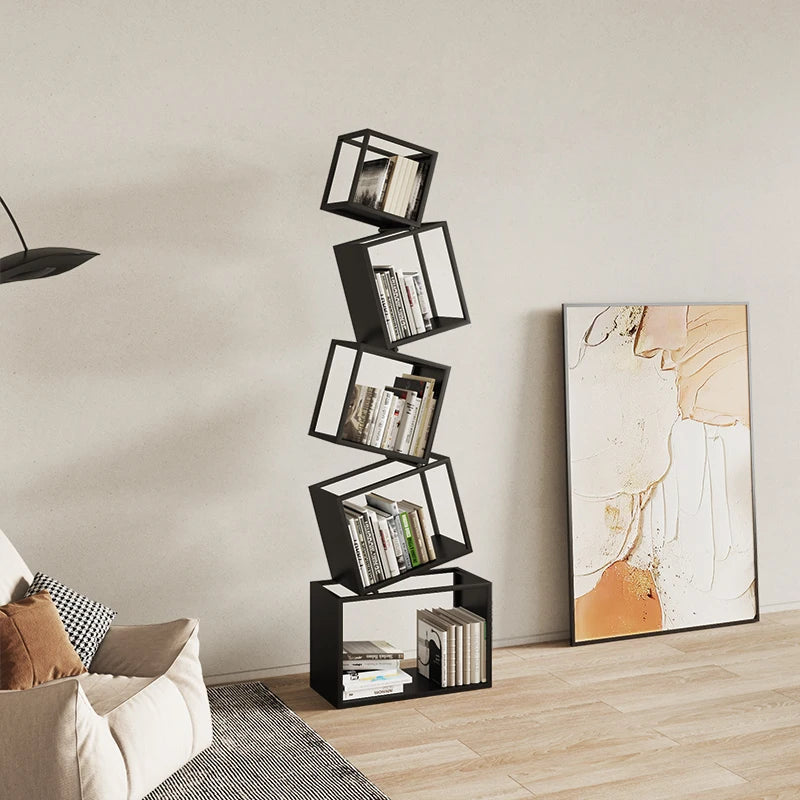 Nordic Style Metal Bookshelf – 72.8 Inch Tall Elegant Storage Solution for Home and Office 5