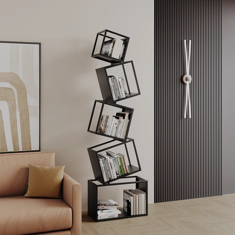 Nordic Style Metal Bookshelf – 72.8 Inch Tall Elegant Storage Solution for Home and Office 7