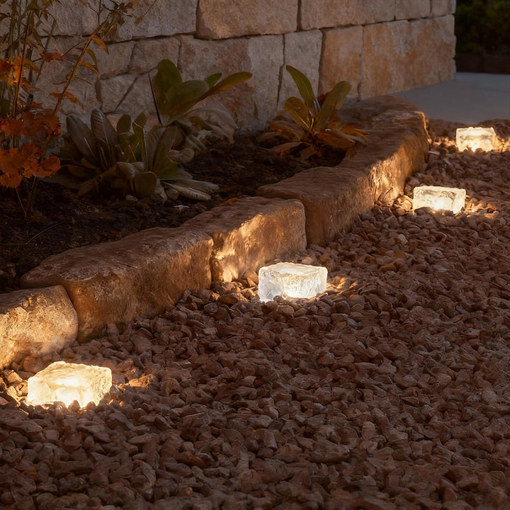 Outdoor Solar Ice Cube Step Lights – IP65 Waterproof Landscape Lighting with Four Color Options for Garden and Pathway Illumination 2