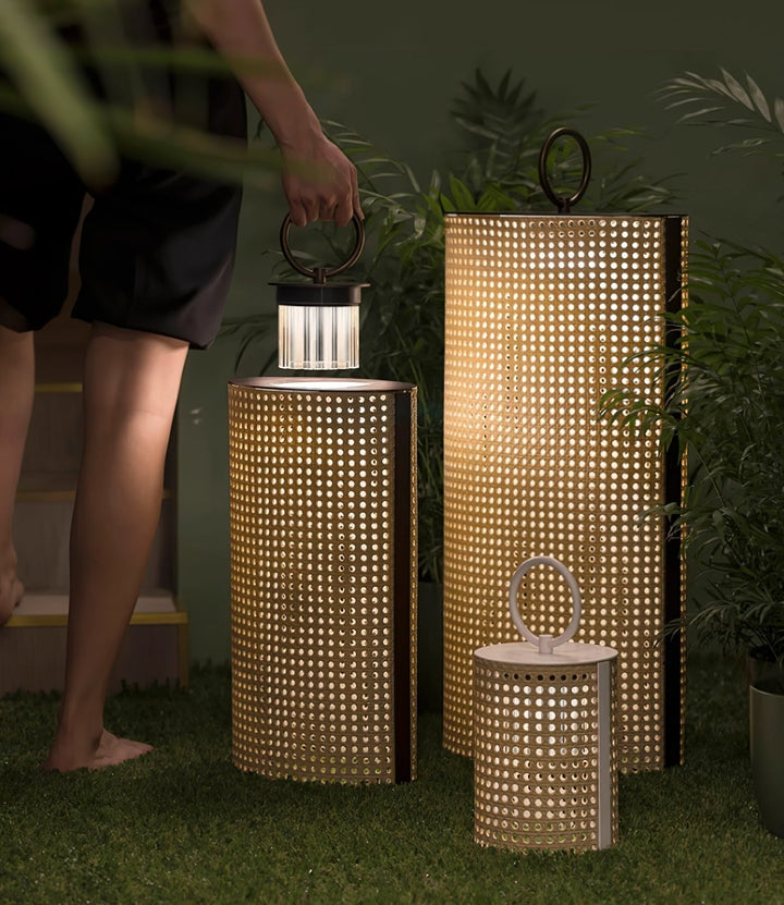 Outdoor Solar Lantern with Remote Control, Adjustable Rattan Mantle for Garden and Terrace Lighting 4