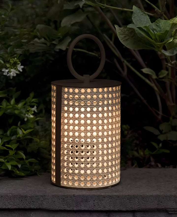 Outdoor Solar Lantern with Remote Control, Adjustable Rattan Mantle for Garden and Terrace Lighting 5