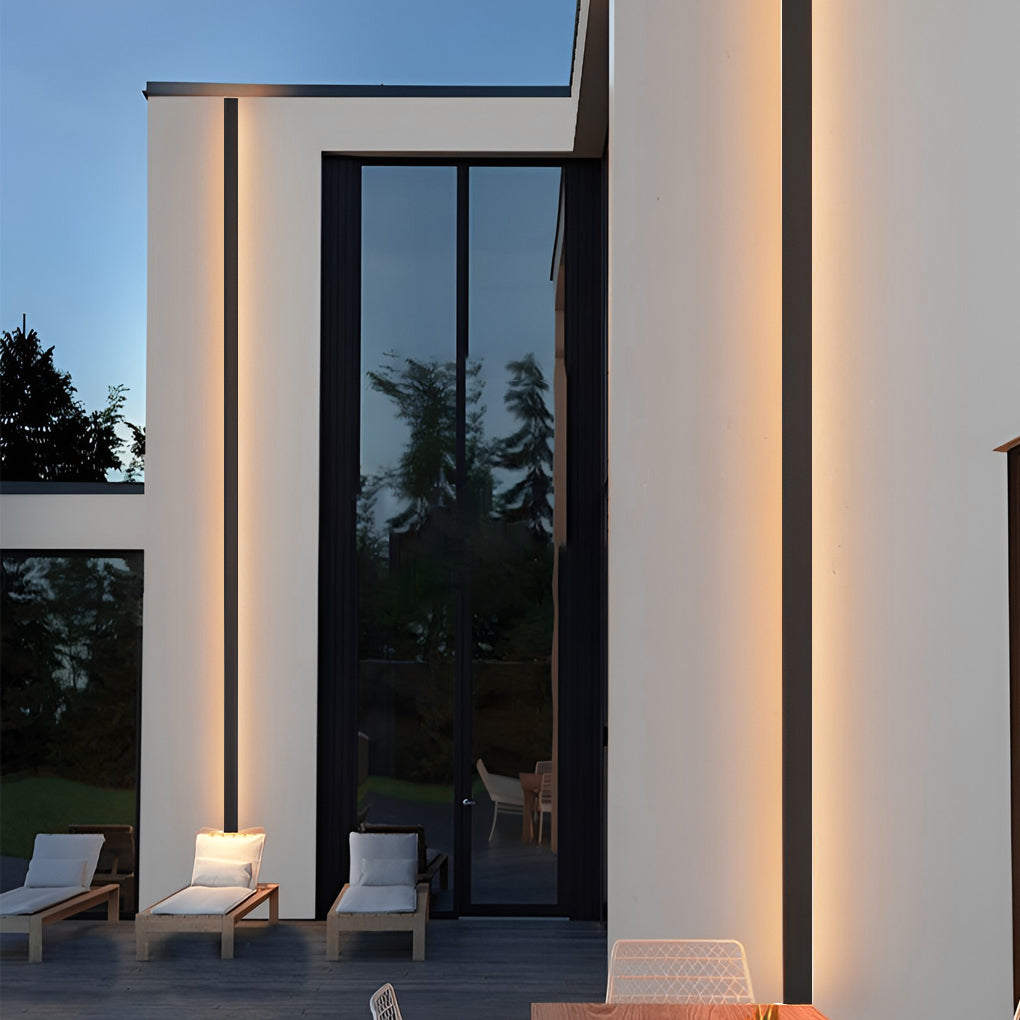 Outdoor Wall Light Fixture – Modern Black Linear LED Sconce with Adjustable Color Temperature and IP65 Waterproof Rating 10