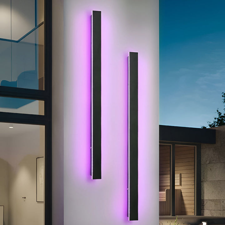 Outdoor Wall Light Fixture – Modern Black Linear LED Sconce with Adjustable Color Temperature and IP65 Waterproof Rating 16