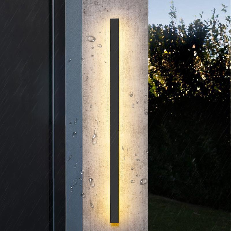 Outdoor Wall Light Fixture – Modern Black Linear LED Sconce with Adjustable Color Temperature and IP65 Waterproof Rating 3