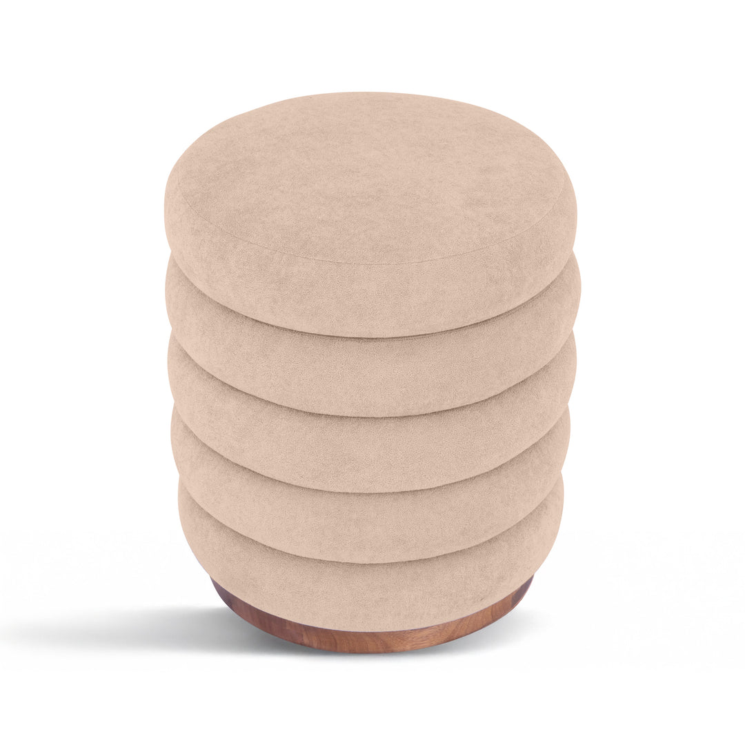Paisley Ottoman with Hidden Storage – Elegant Sand Accent Piece for Footrest and Extra Seating 2