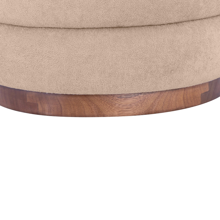 Paisley Ottoman with Hidden Storage – Elegant Sand Accent Piece for Footrest and Extra Seating 4