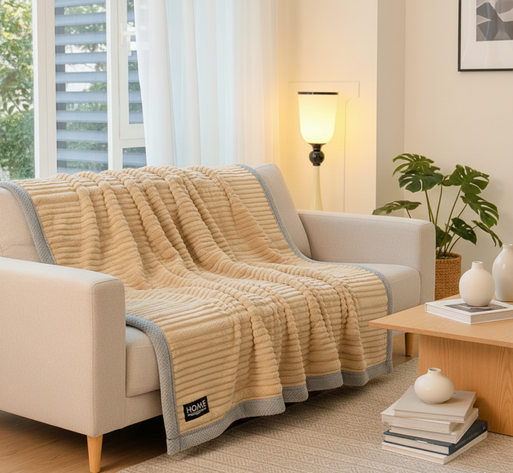 Plush Fleece Blanket for Ultimate Comfort – Soft Heating Blanket for Sofa and Bed 0