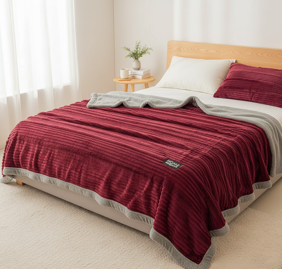 Plush Fleece Blanket for Ultimate Comfort – Soft Heating Blanket for Sofa and Bed 1