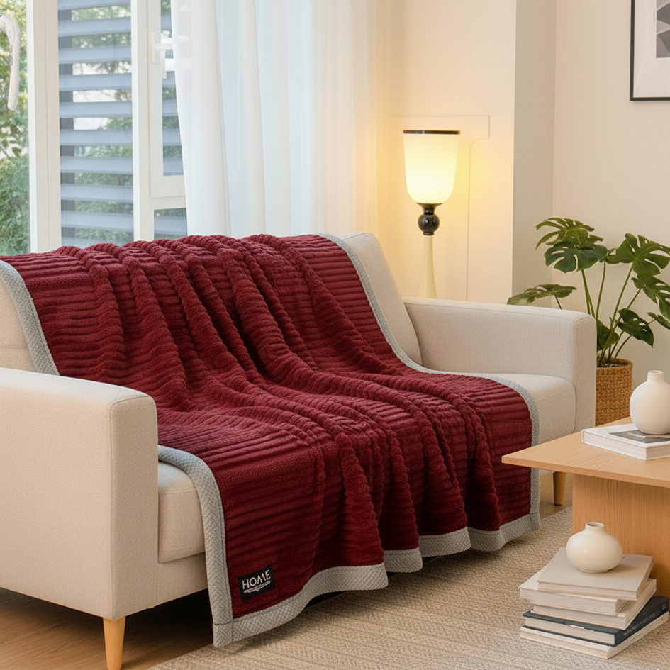 Plush Fleece Blanket for Ultimate Comfort – Soft Heating Blanket for Sofa and Bed 4