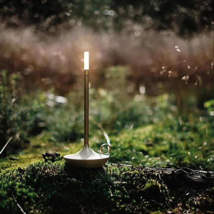 Portable Candle Lantern – USB Rechargeable LED with Touch Control, Warm Light, 10-Inch Aluminum Design for Indoor/Outdoor Use 6