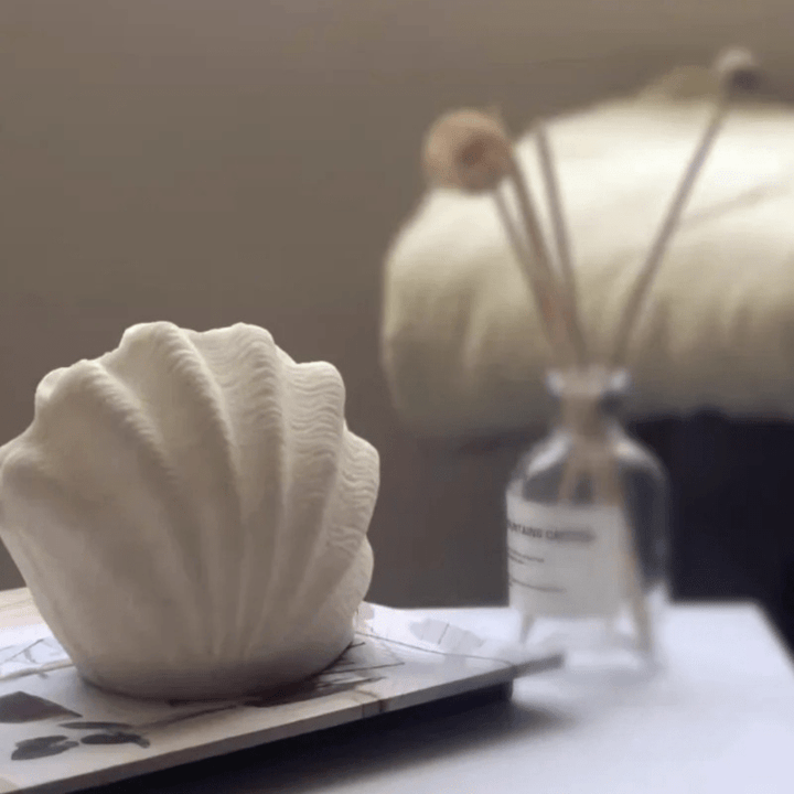 Portable Coastal Seashell Night Light – Soft Warm White Glow for Relaxing Ambiance 1