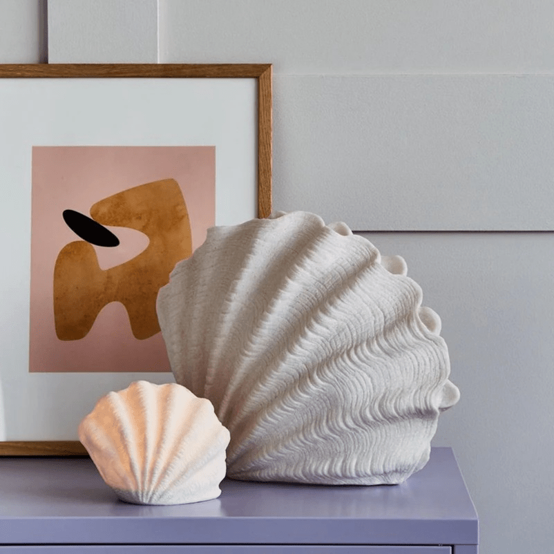 Portable Coastal Seashell Night Light – Soft Warm White Glow for Relaxing Ambiance 4