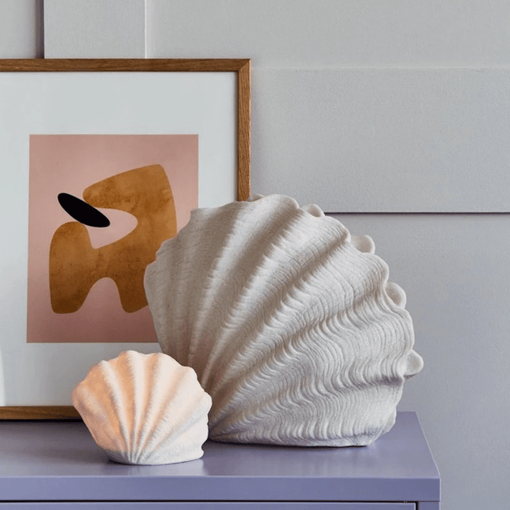 Portable Coastal Seashell Night Light – Soft Warm White Glow for Relaxing Ambiance 4