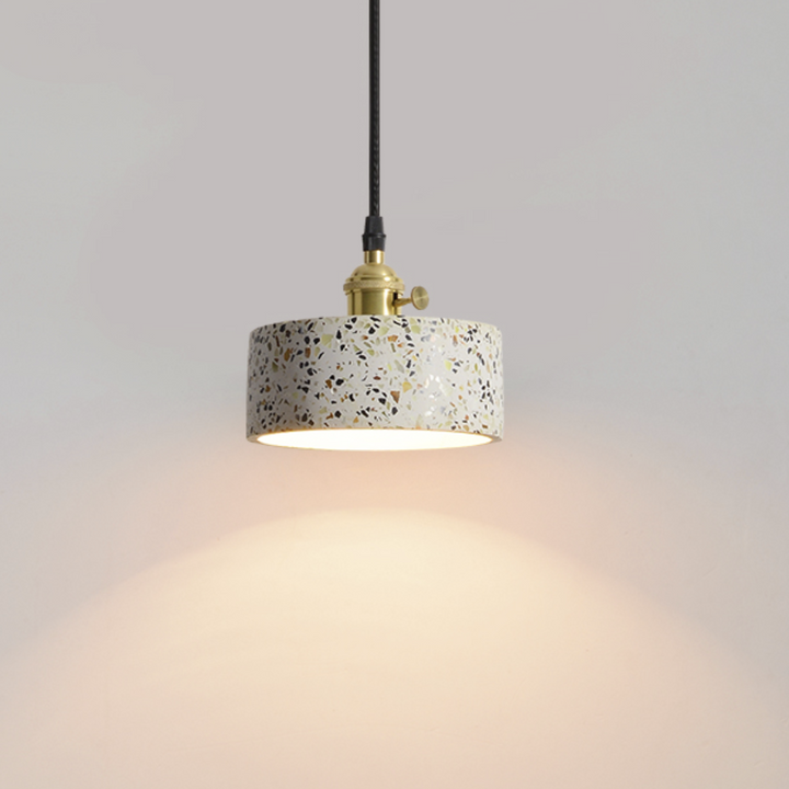 Postmodern Terrazzo Pendant Light with Adjustable Cord – Unique Ceiling Fixture 3