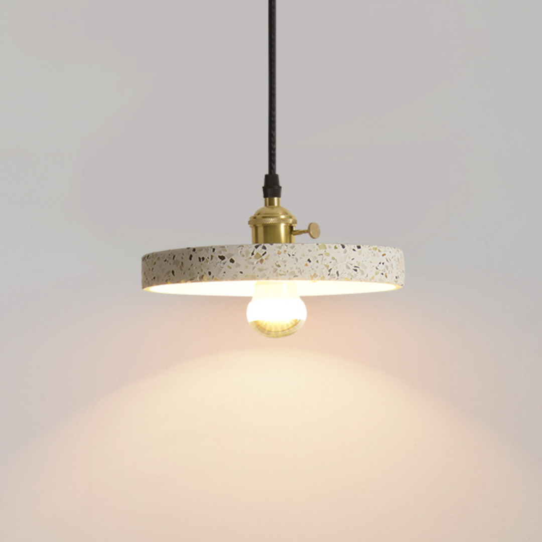 Postmodern Terrazzo Pendant Light with Adjustable Cord – Unique Ceiling Fixture 7