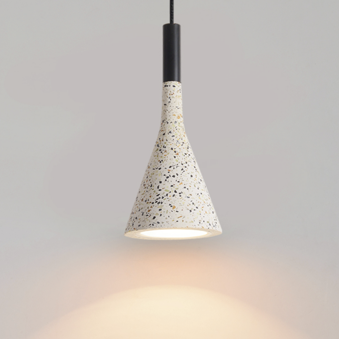 Postmodern Terrazzo Pendant Light with Adjustable Cord – Unique Ceiling Fixture 8