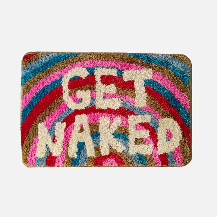 Rainbow Tufted Bath Mat – Plush 100% Polyester Non-Slip Bathroom Rug in Vibrant Colors, Machine Washable, Small and Large Sizes Available 0