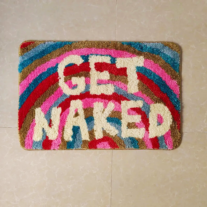 Rainbow Tufted Bath Mat – Plush 100% Polyester Non-Slip Bathroom Rug in Vibrant Colors, Machine Washable, Small and Large Sizes Available 2