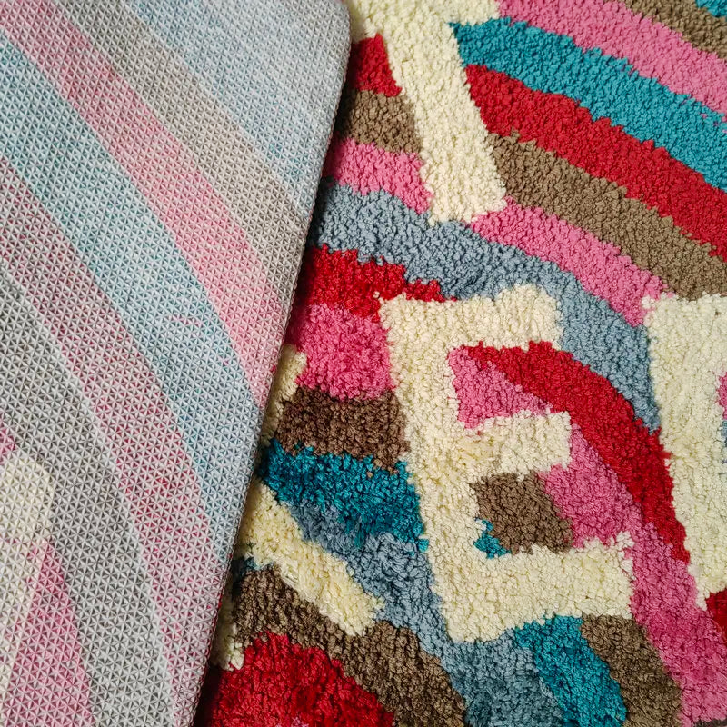 Rainbow Tufted Bath Mat – Plush 100% Polyester Non-Slip Bathroom Rug in Vibrant Colors, Machine Washable, Small and Large Sizes Available 5