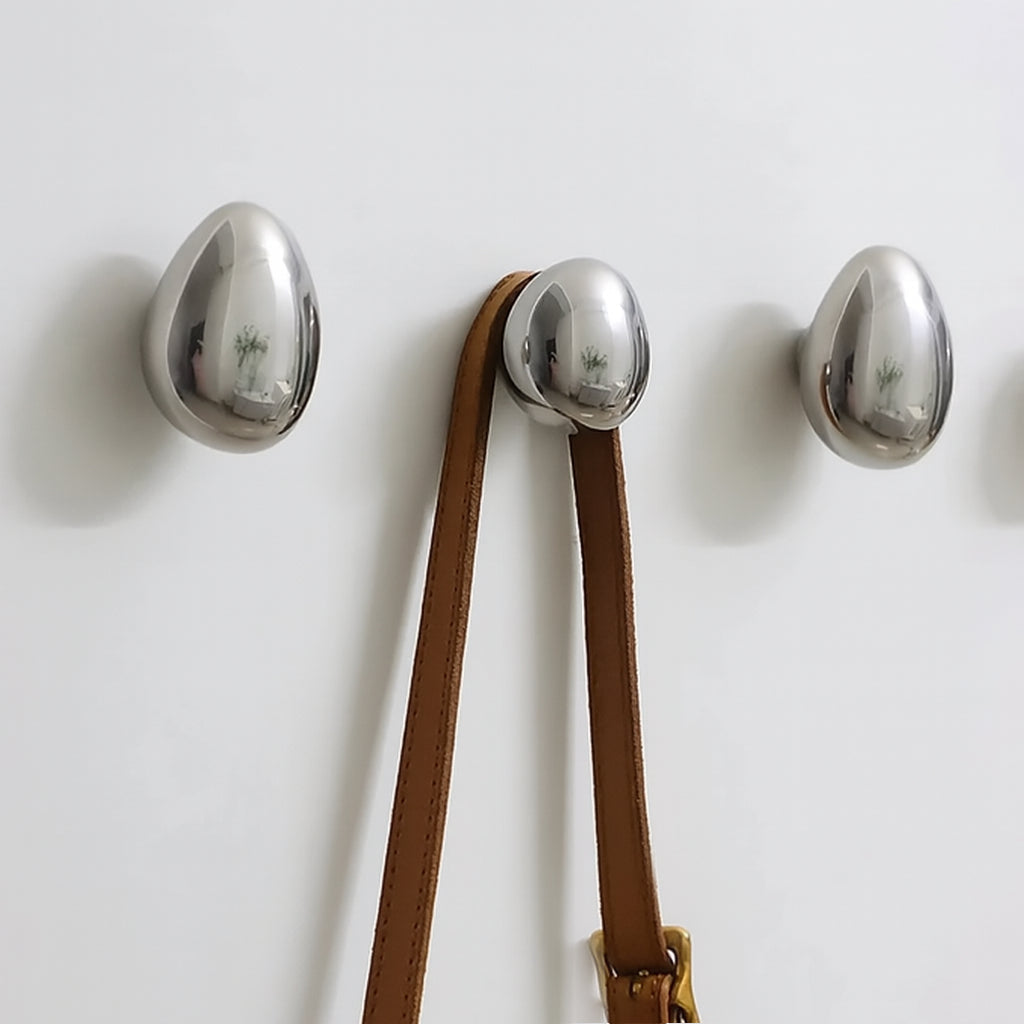 Raindrop Chrome Wall Hooks - Modern Decorative Hooks for Coats, Bags, and Towels 1