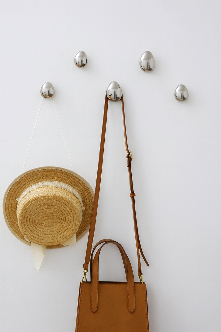 Raindrop Chrome Wall Hooks - Modern Decorative Hooks for Coats, Bags, and Towels 2