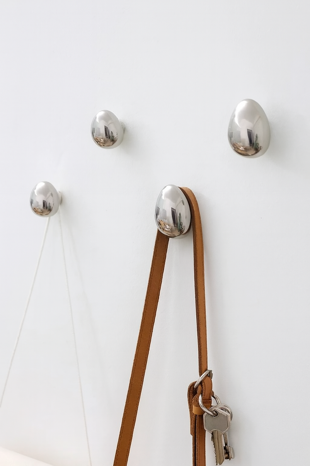 Raindrop Chrome Wall Hooks - Modern Decorative Hooks for Coats, Bags, and Towels 4