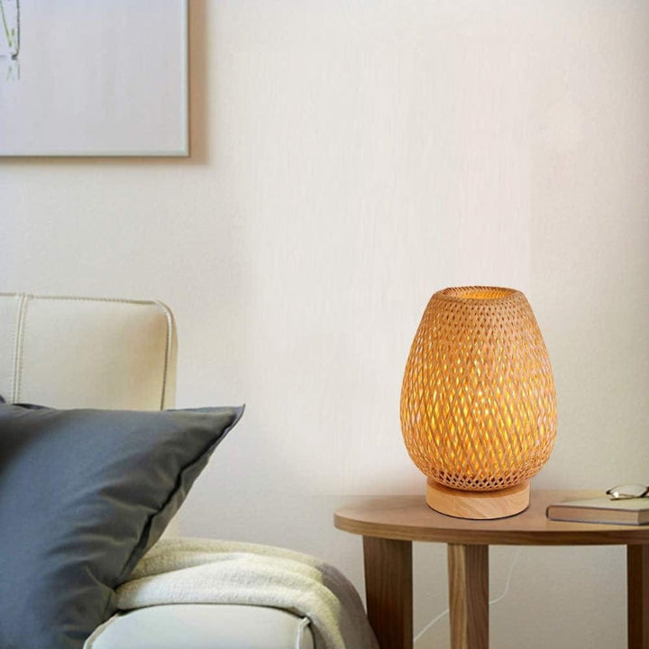 Rechargeable Dimmable LED Table Lamp – Bamboo Cordless Bedside Lamp for Cozy Bedroom Ambiance 7