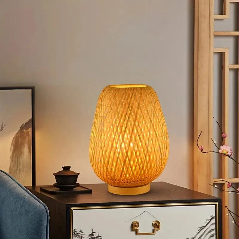 Rechargeable Dimmable LED Table Lamp – Bamboo Cordless Bedside Lamp for Cozy Bedroom Ambiance 8