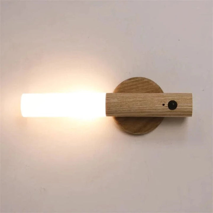 Rechargeable Motion Sensor Wall Lamp with Elegant Wooden Design – Convenient Wireless Wall Lights and Sconces for Home Lighting 2
