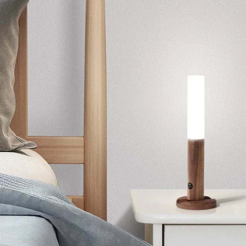 Rechargeable Motion Sensor Wall Lamp with Elegant Wooden Design – Convenient Wireless Wall Lights and Sconces for Home Lighting 4