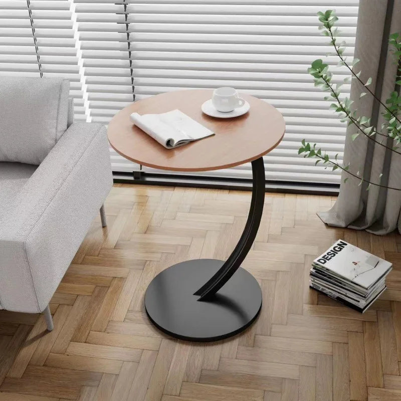 Reinforced Round Side Table – Compact Design for Living Room and Bedroom 0