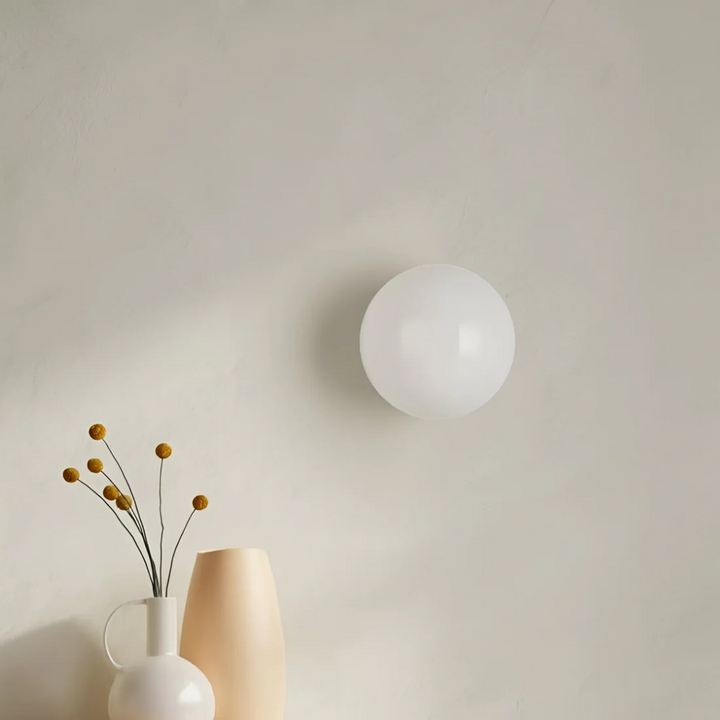 Round Glass Wall Lamp with Warm White LED Light – Stylish Home Lighting 3