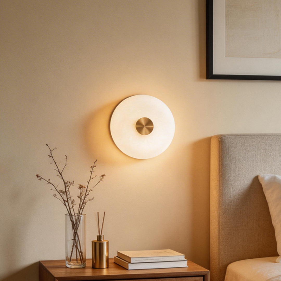 Round Wall Sconce Light with Natural Marble Shade – Nordic Style LED Fixture for Modern Interiors 3