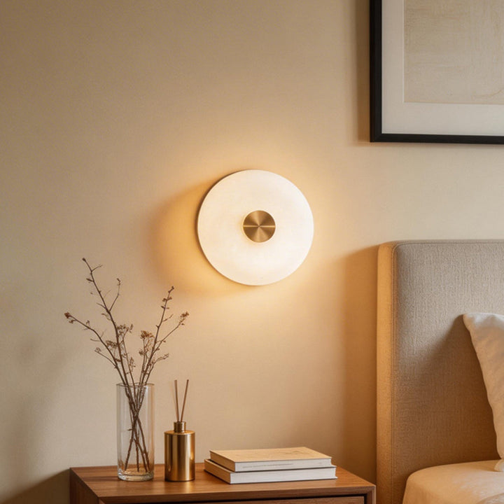 Round Wall Sconce Light with Natural Marble Shade – Nordic Style LED Fixture for Modern Interiors 3